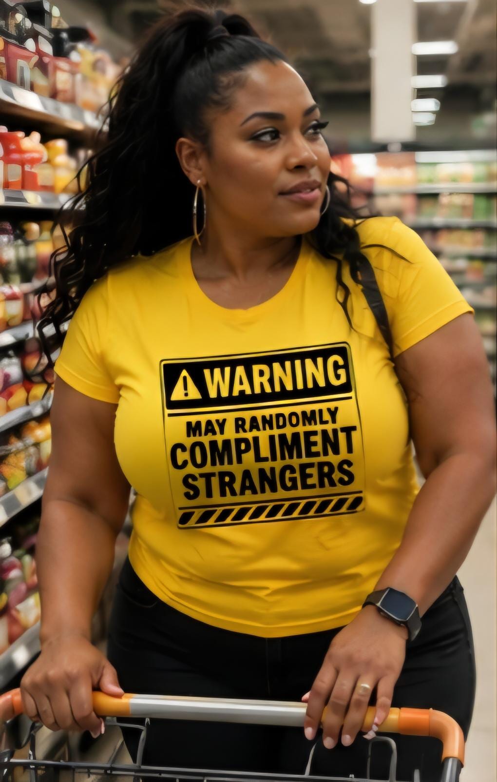 Warning Compliment Strangers T Shirt, Funny Kindness Tee, Positive Vibes Shirt