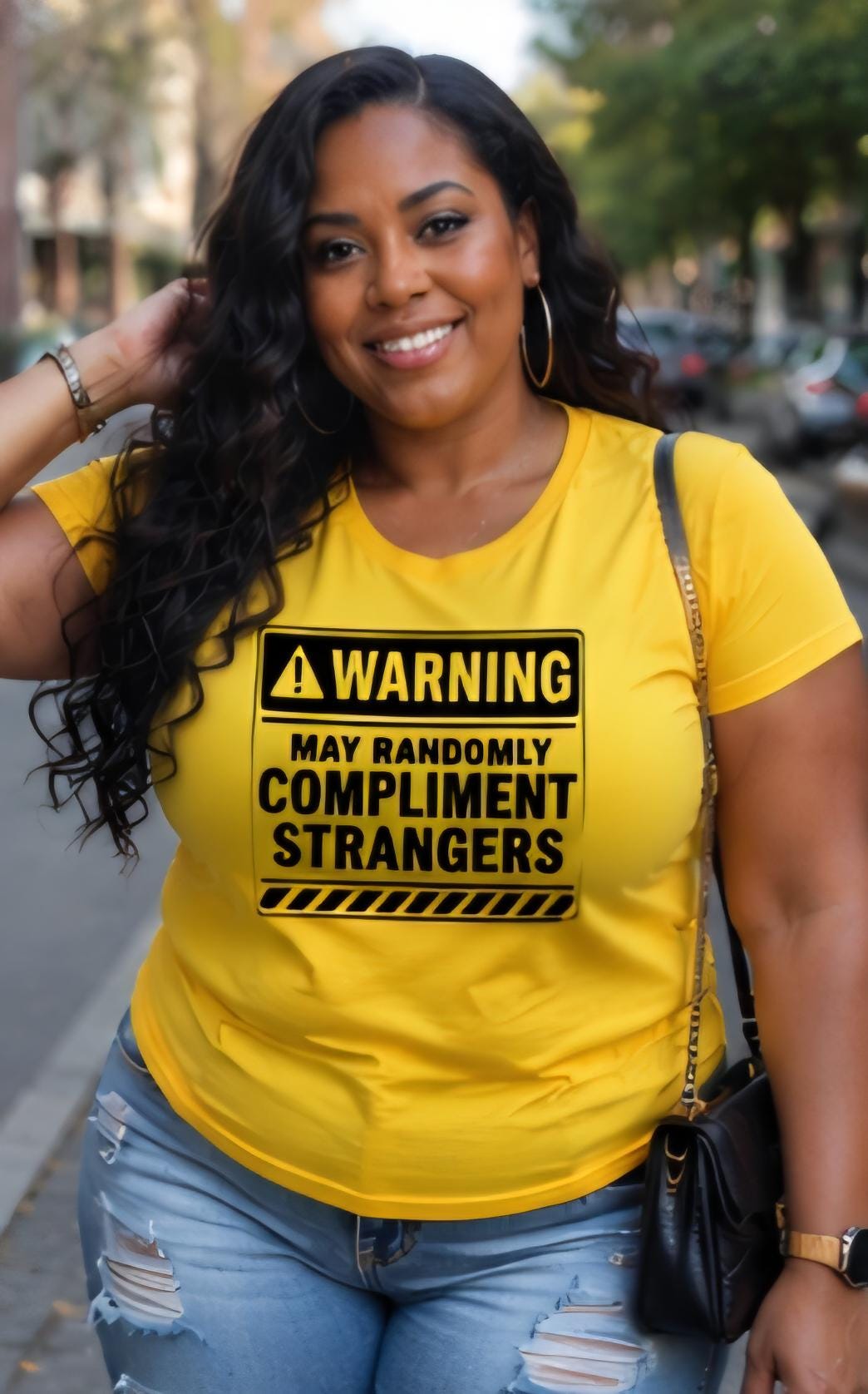 Warning Compliment Strangers T Shirt, Funny Kindness Tee, Positive Vibes Shirt