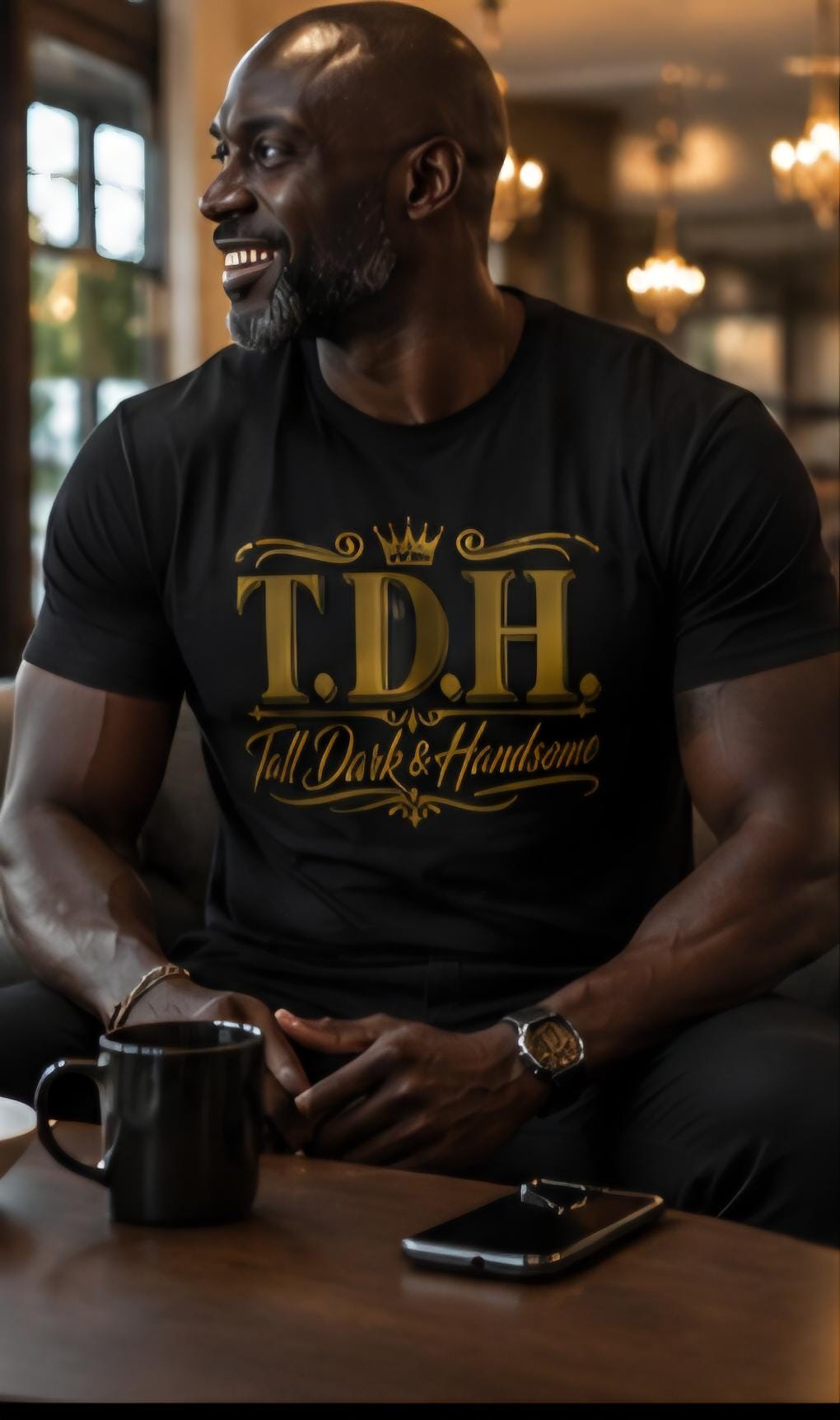 T.D.H. Tall Dark Handsome Graphic Tee – Confident Style Unisex T-Shirt