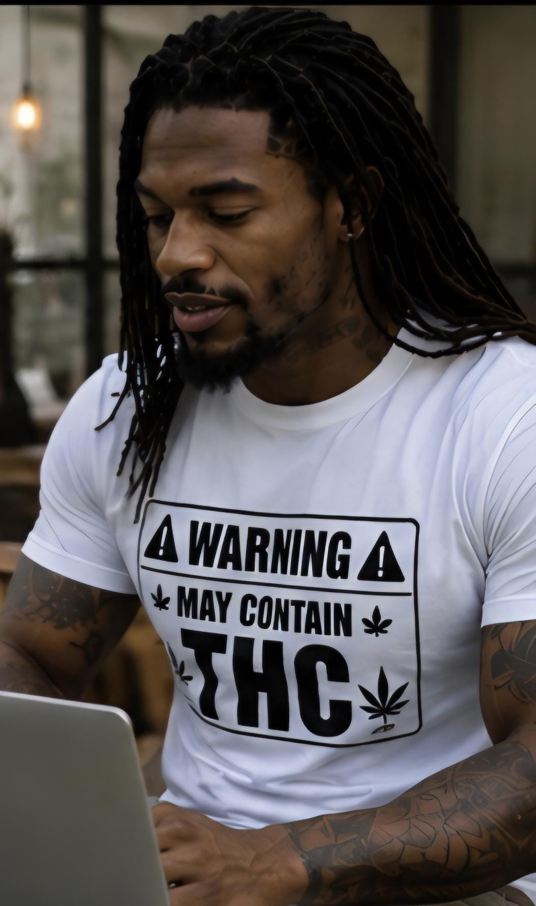 Warning May Contain THC Funny Stoner Shirt Cannabis Warning Label Tee 420 Gift Weed Lover Graphic Unisex T Shirt