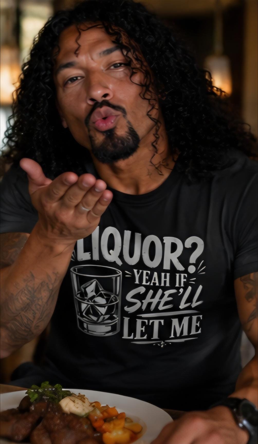 Liquor? Yeah If She'll Let Me – Funny Whiskey Shirt – Humorous Drinking Tee